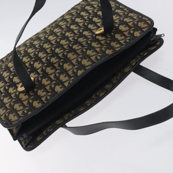 DIOR Trotter Canvas Hand Bag Navy Gold - Picture 6 of 12